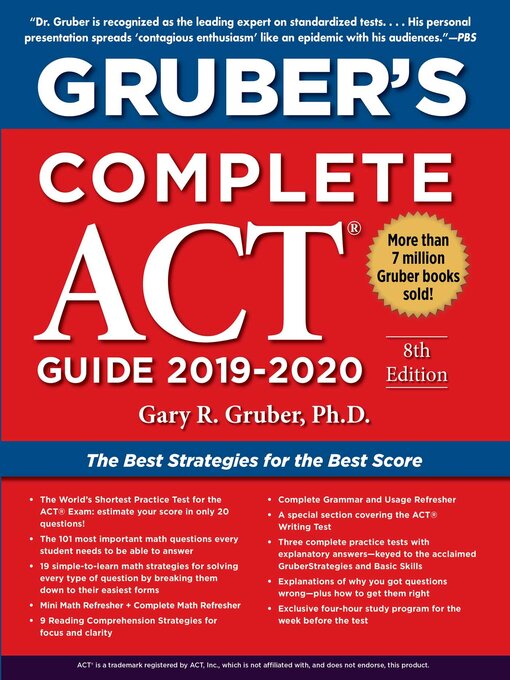Title details for Gruber's Complete ACT Guide 2019-2020 by Gary Gruber - Wait list